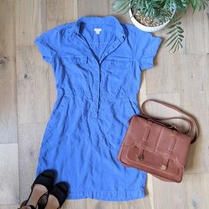 J Crew blue utility dress with pockets